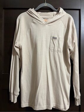 Ariat Women’s Long-Sleeve Hooded Pocket Shirt - Beige